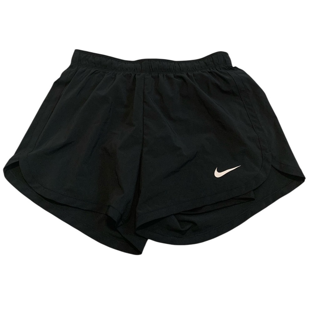 Nike Dri-FIT Black Running Shorts with "Just Do It" Waistband - Women's Size M
